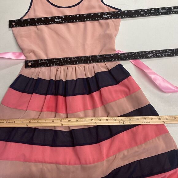 MAISON JULES Women’s Tan Blue & Peach Dress Size Small - Picture 5 of 11